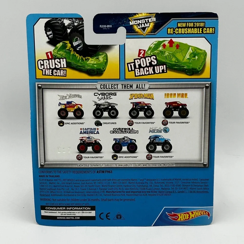 Hot Wheels Monster Jam Overkill Evolution Blue Rene Casey Autograph Storage Wars